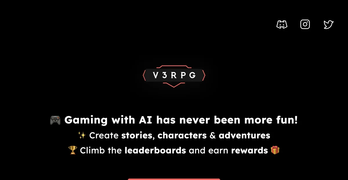 v3RPG - AI-Powered RPG Adventure | Compete, Earn, & Explore