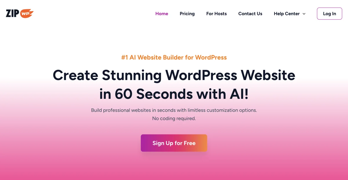 ZipWP: The #1 AI Website Builder for WordPress