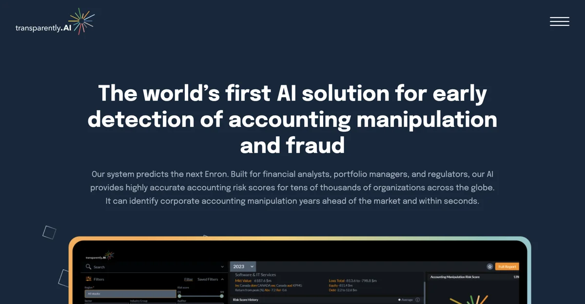 Transparently.AI: The Future of Accounting Fraud Detection