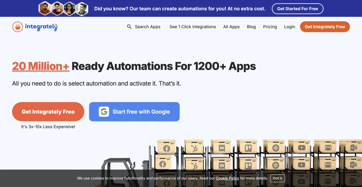 Integrately: 20 Million+ Automations for Effortless Workflow