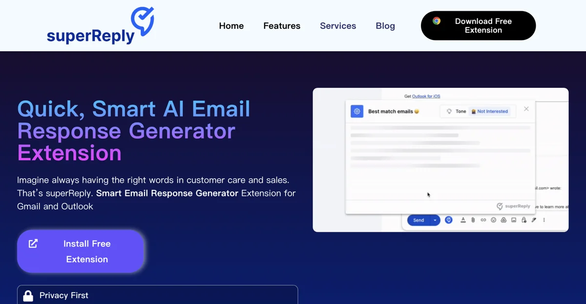 superReply: AI Email Response Generator for Gmail & Outlook