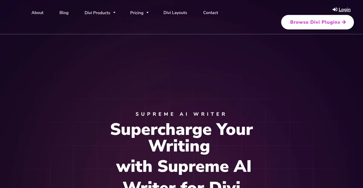 Supreme AI Writer cho Divi – Nâng tầm viết lách dễ dàng