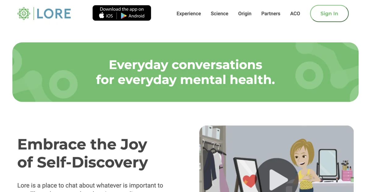 Explore Lore: Your Mental Health Companion App