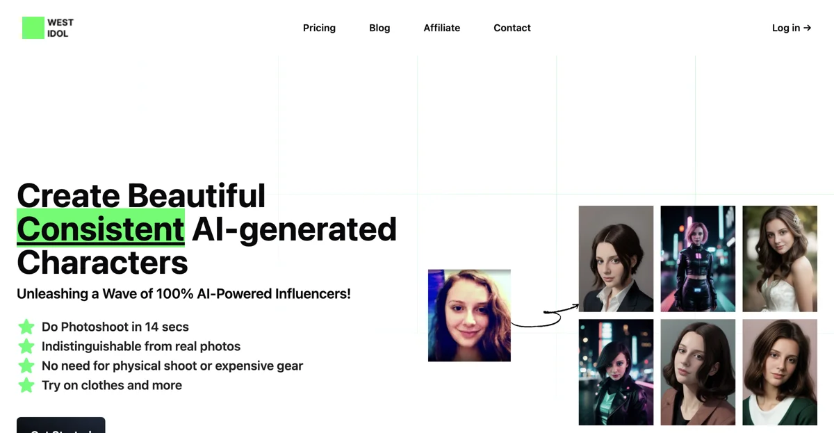 West Idol: Create Stunning AI-Generated Characters in Seconds