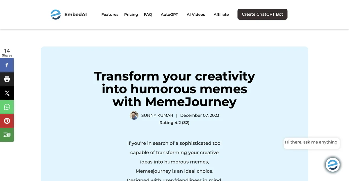 MemeJourney: Tạo Meme Hài Hước Dễ Dàng Với AI