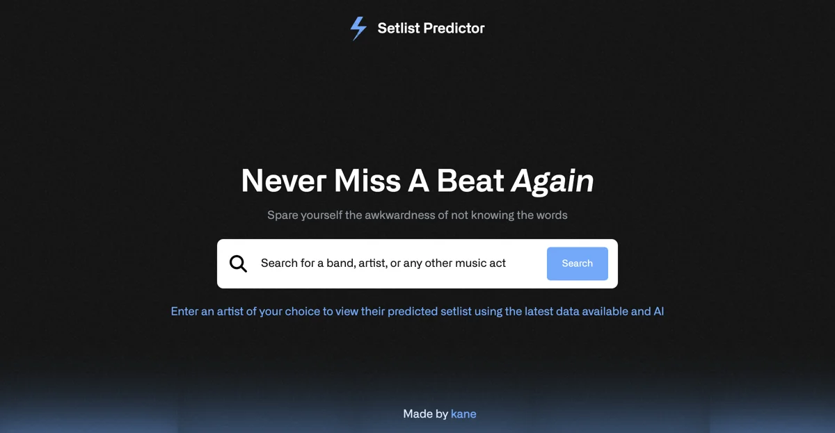 Setlist Predictor: Predict Concert Setlists with AI