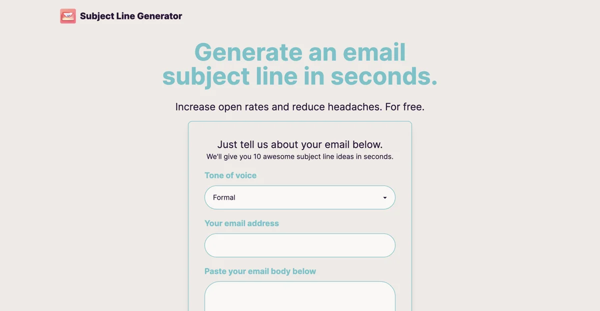 Boost Email Open Rates with the Subject Line Generator