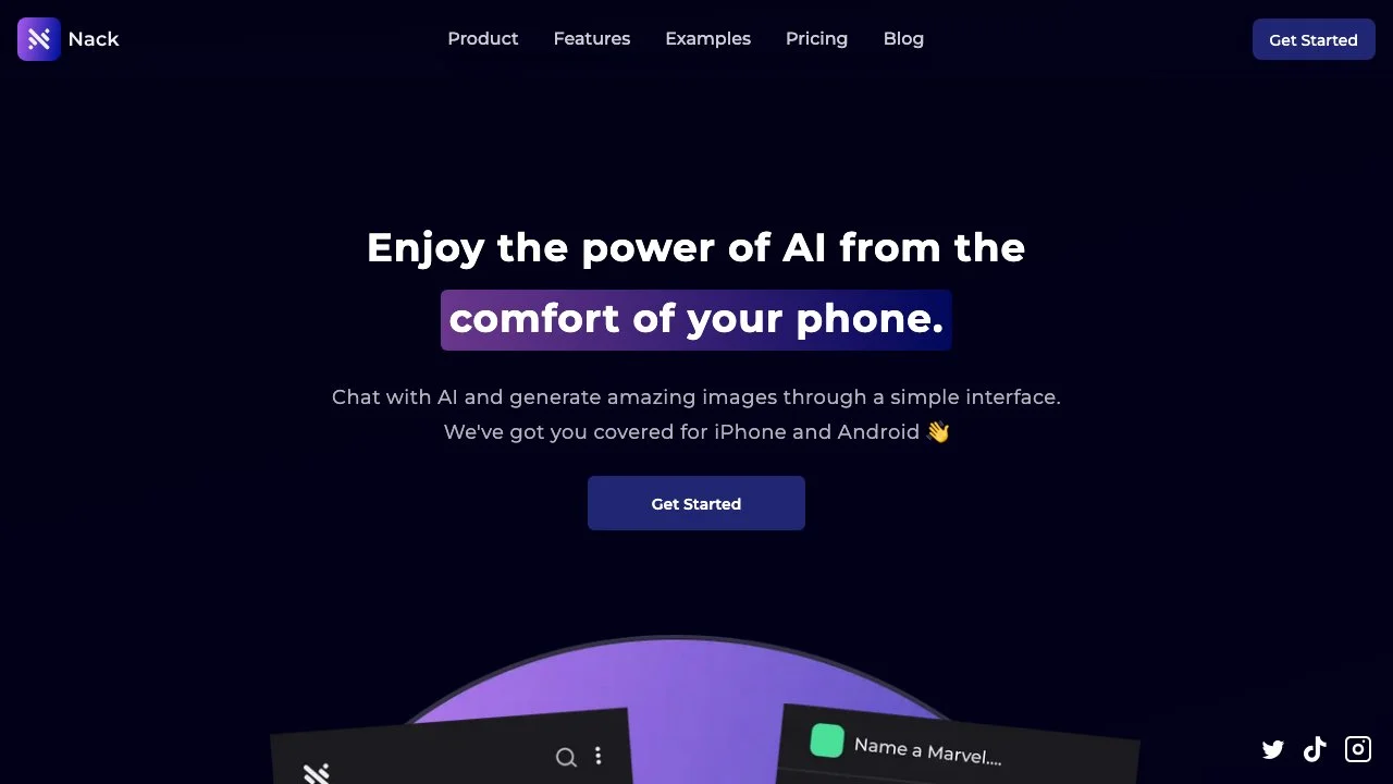 Explore Nack: Your AI Mobile Assistant for Chat and Image Generation