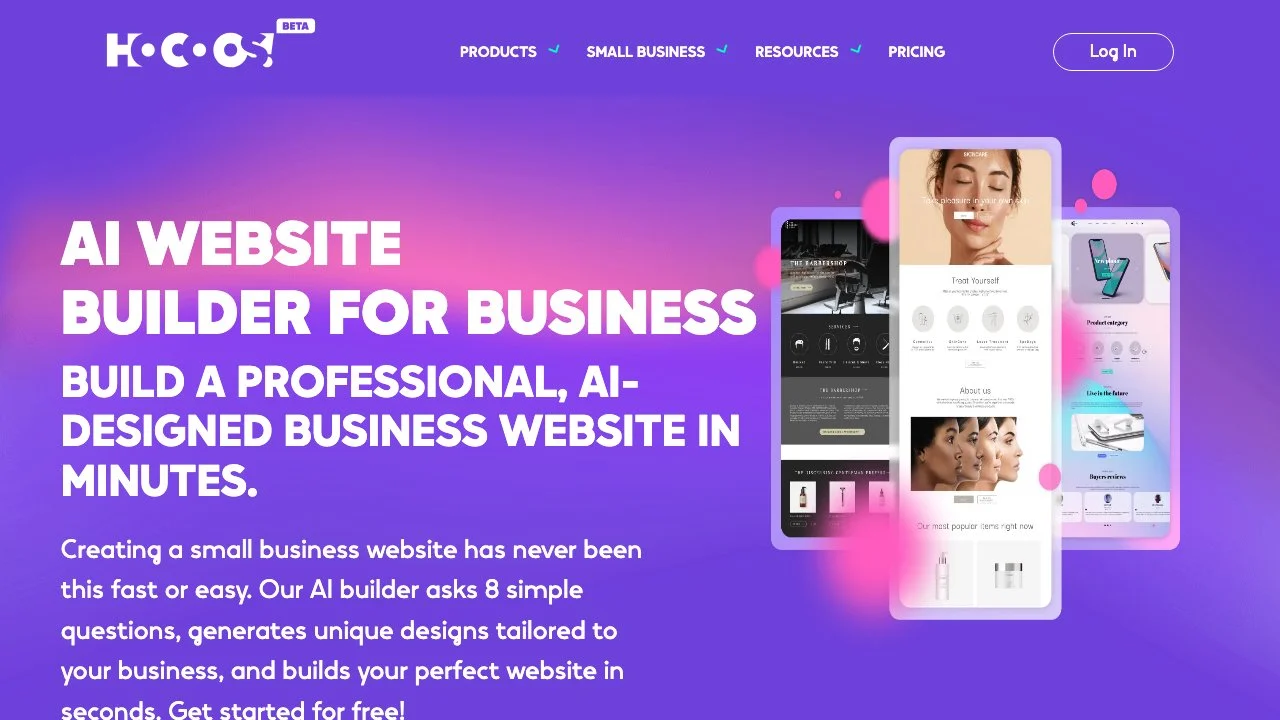 Hocoos AI Website Builder - Create Your Website in 5 Minutes