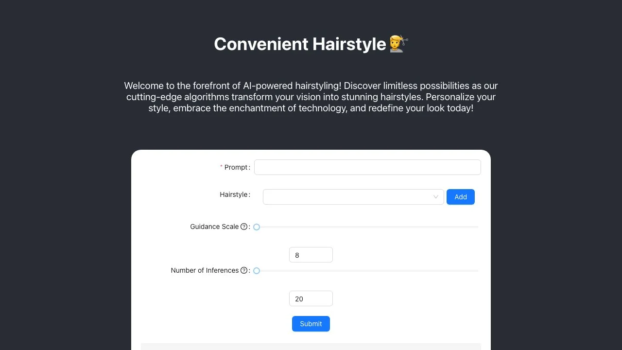 Convenient Hairstyle - Thay đổi kiểu tóc với AI