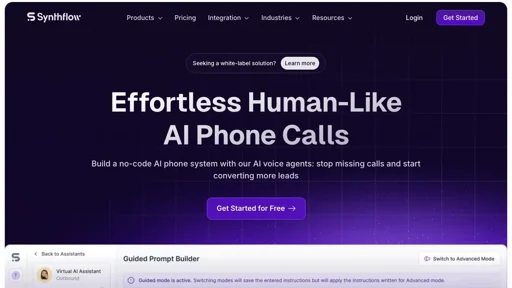 Synthflow AI Phone Calling Platform