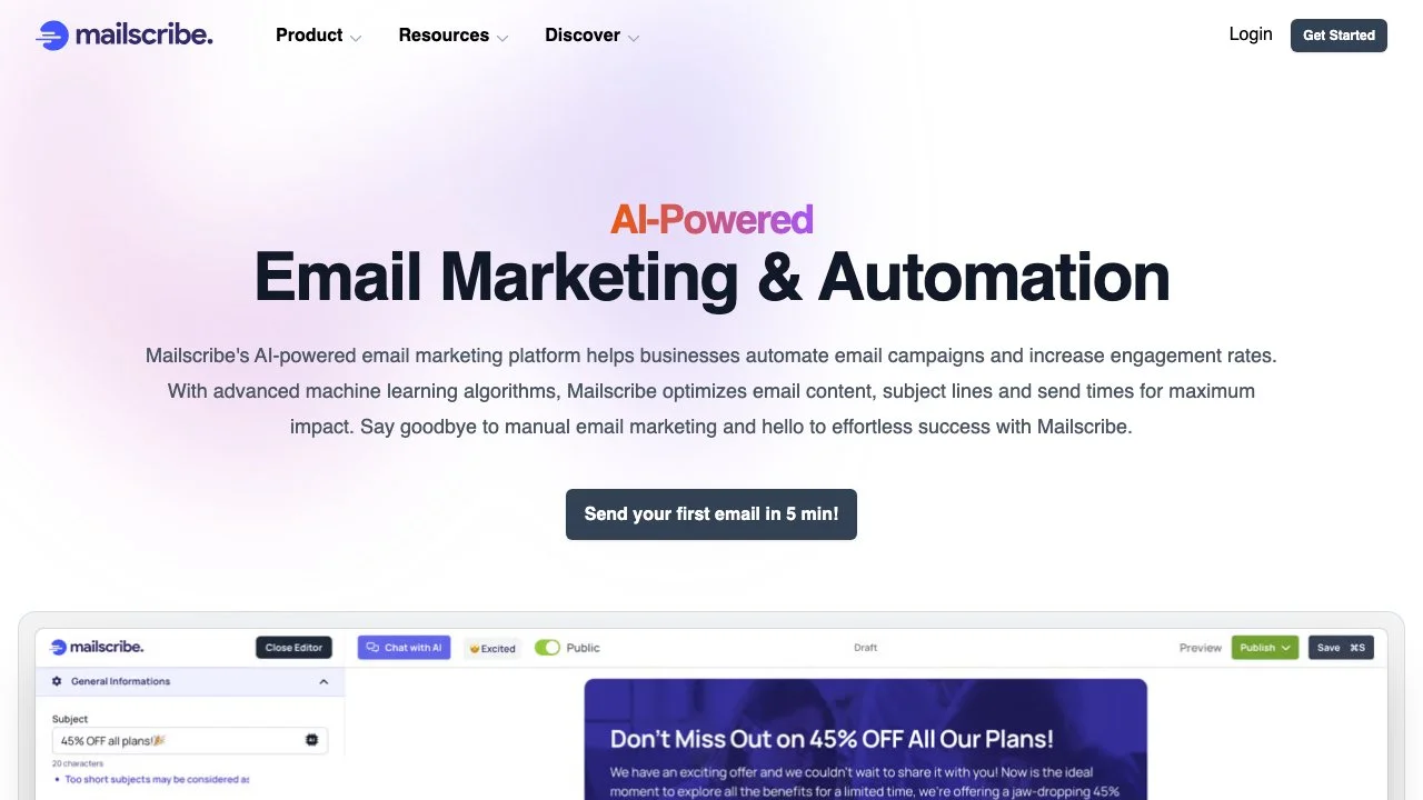 Mailscribe: Revolutionizing Email Marketing with AI Automation