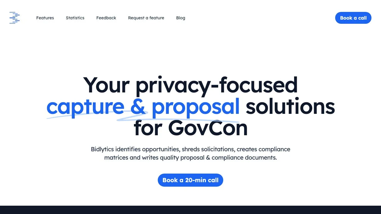 Bidlytics: Your Copilot in Winning Government Contracts