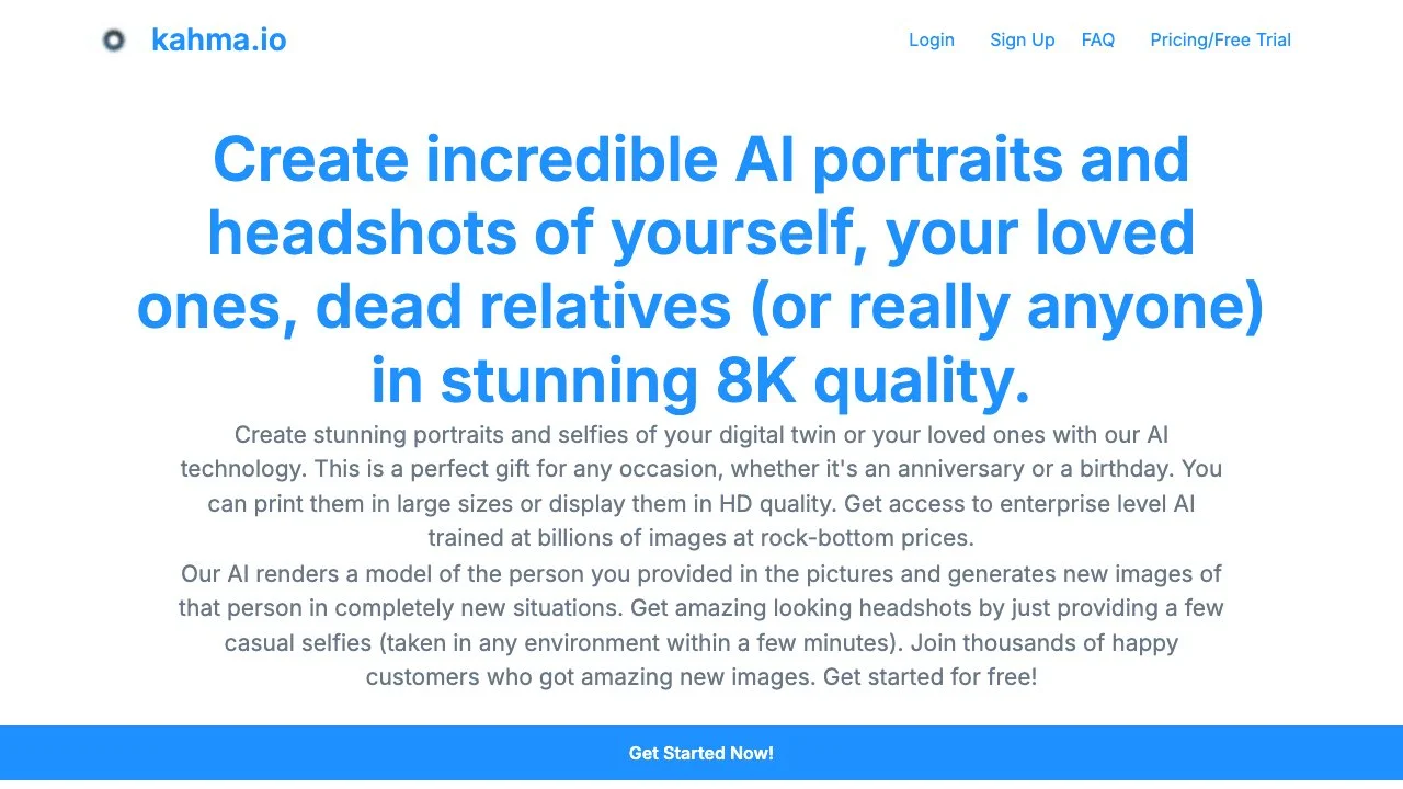 Create Stunning AI Portraits with Kahma.io in 8K Quality