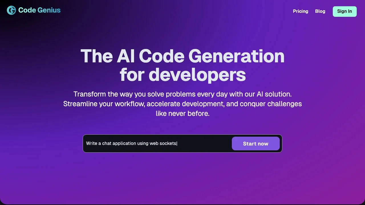 Code Genius: AI Code Generator for Developers