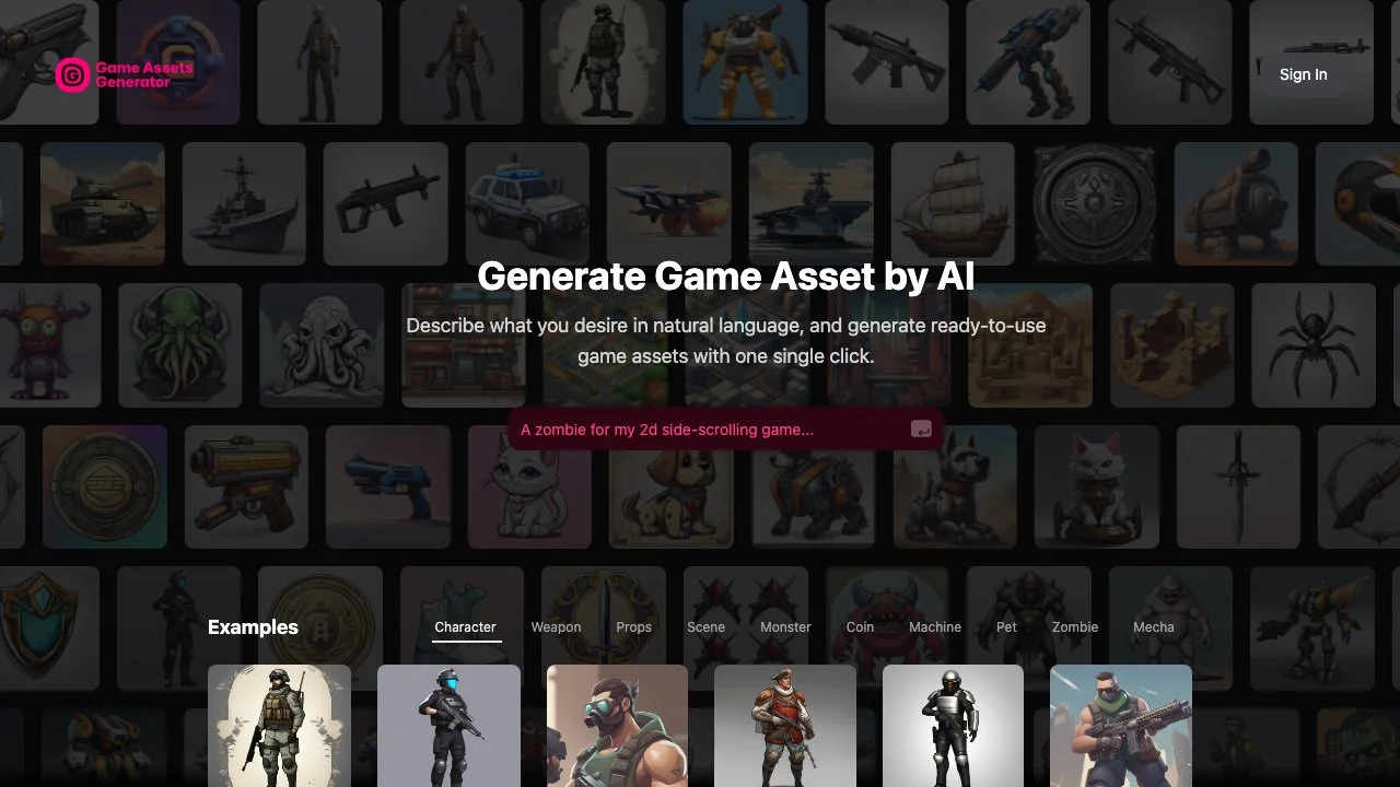 AI Game Assets Generator: Create Game Assets in Seconds