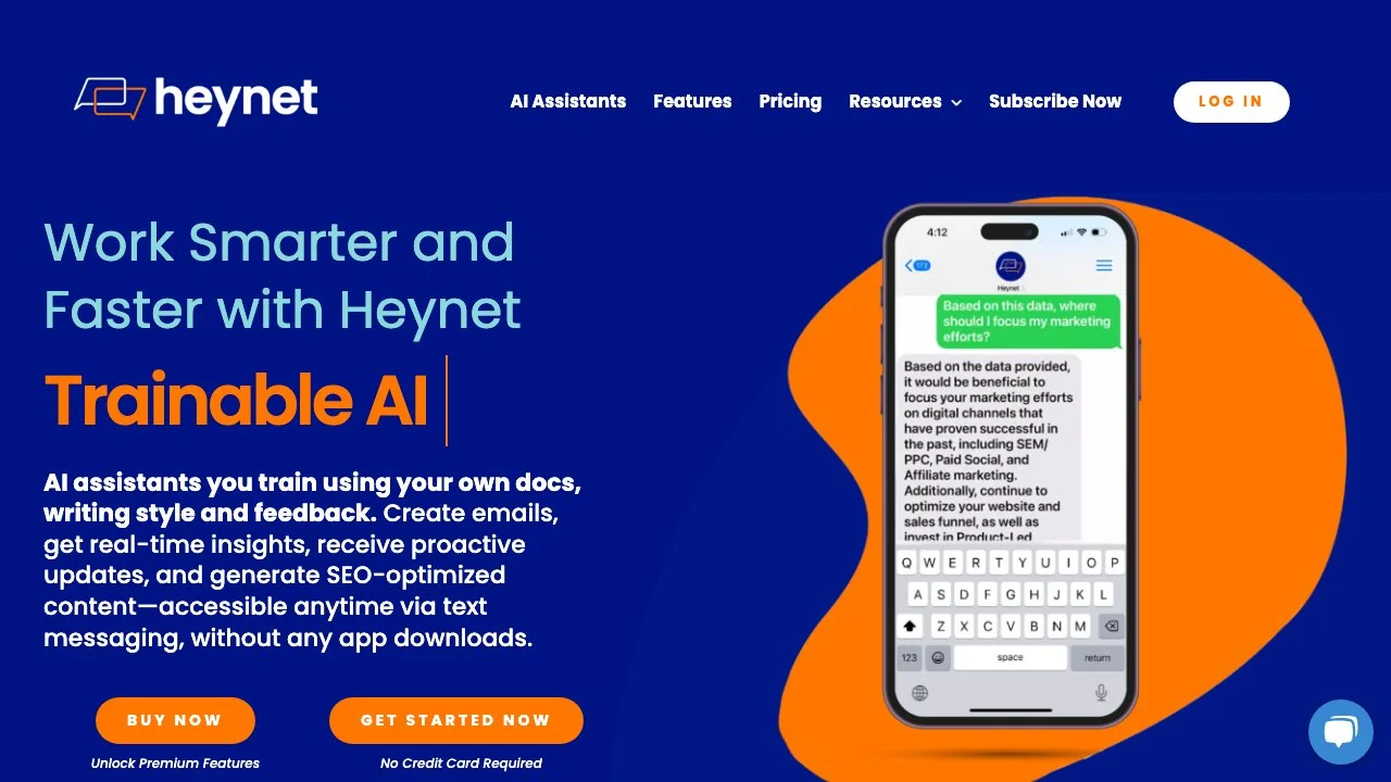 Unlock Your Potential with Heynet Trainable AI Assistant