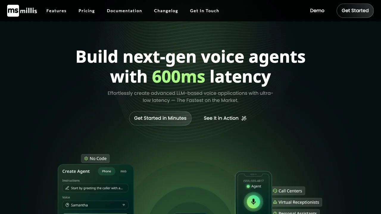 Millis AI: Build Next-Gen Voice Agents with Ultra-Low Latency