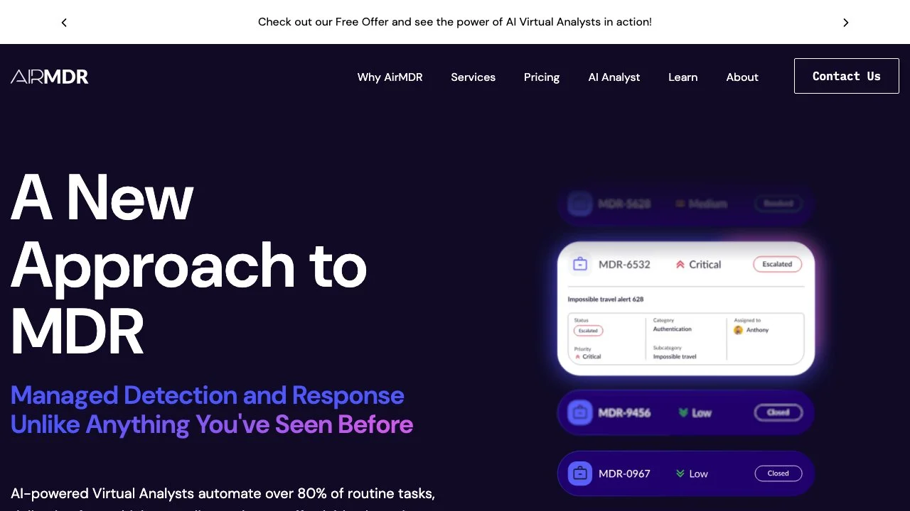 AirMDR: Revolutionizing Managed Detection and Response with AI