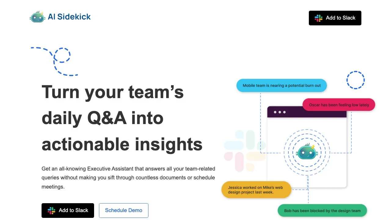 AI Sidekick: Boost Team Productivity with Slack Integration