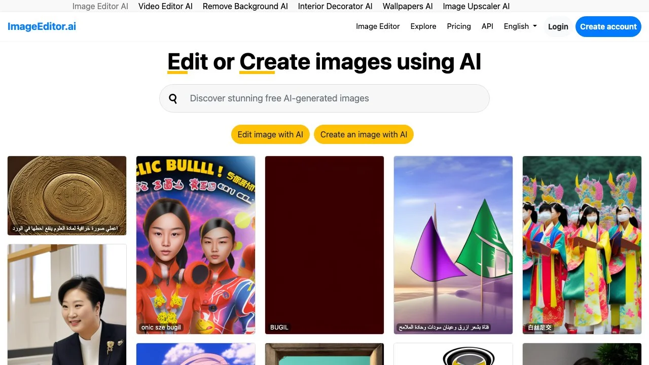 Image Editor AI: Chỉnh Sửa hoặc Tạo Hình Ảnh Bằng AI | ImageEditor.AI