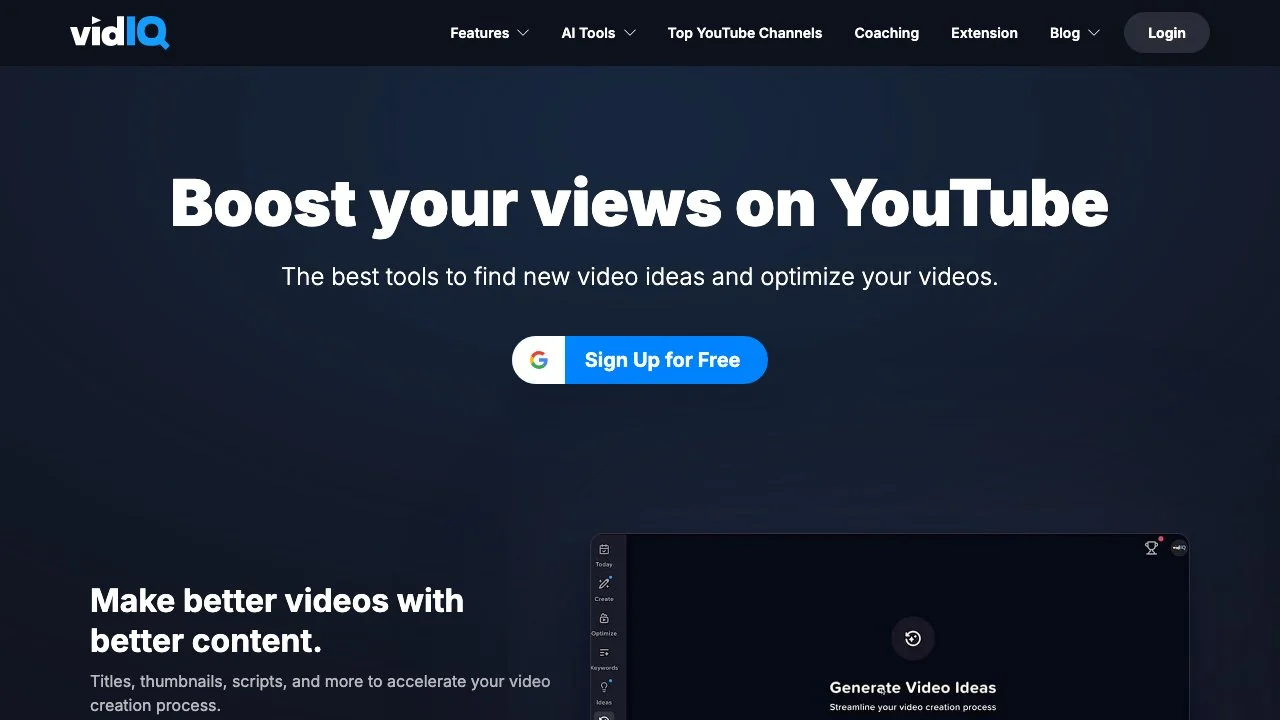 Boost Your YouTube Views with vidIQ: Features & Benefits