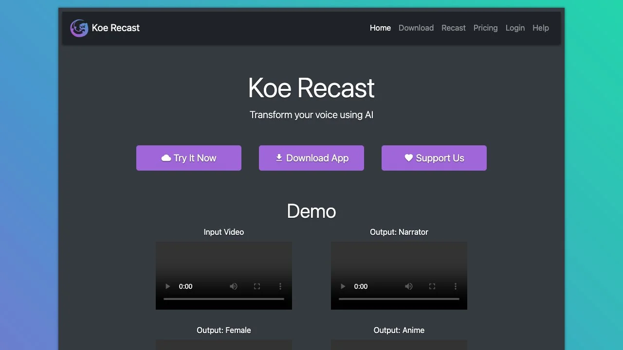 Koe Recast: Transform Your Voice with AI Technology