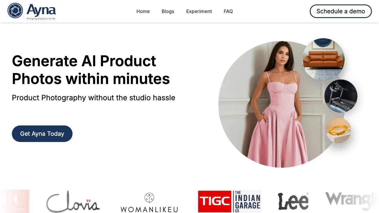 Ayna: AI Product Photoshoot & Fashion Model Generator