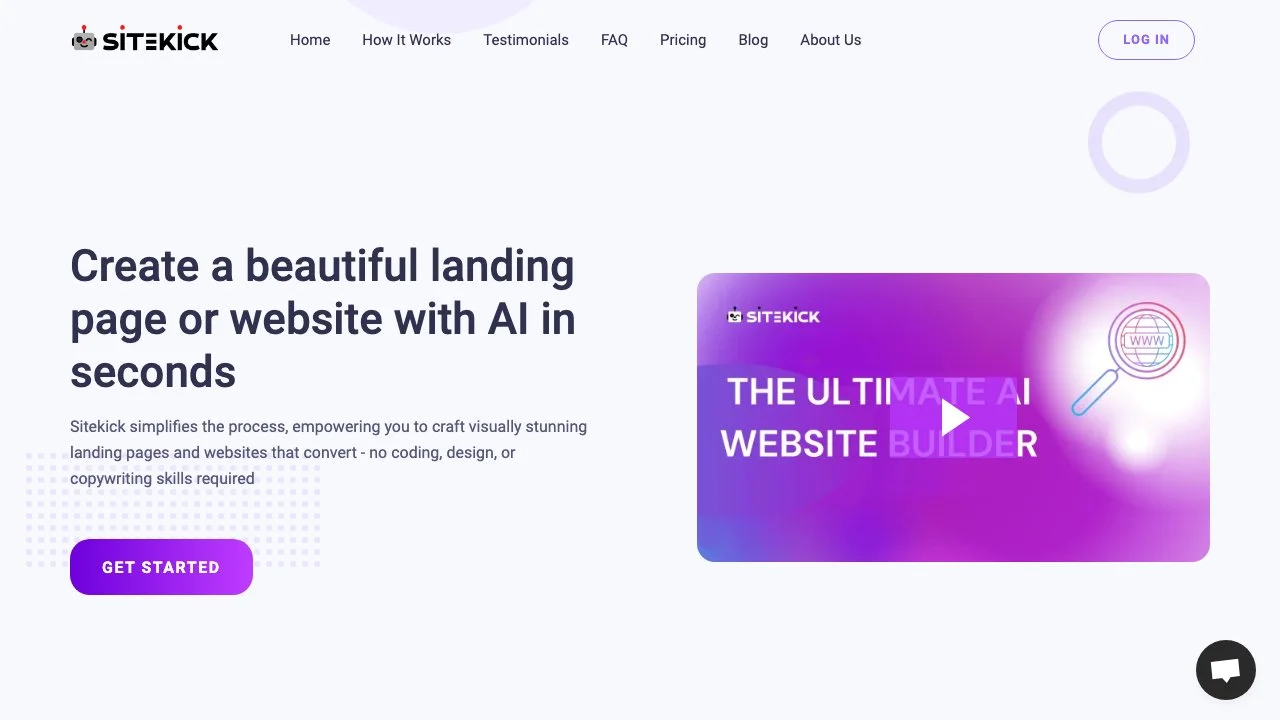 Sitekick AI: Effortless Website & Landing Page Creation