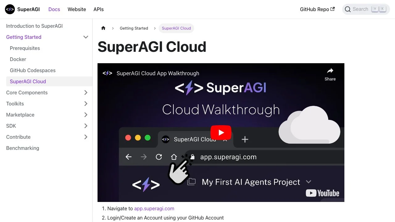 SuperAGI Cloud - Nền tảng AI Hiệu quả