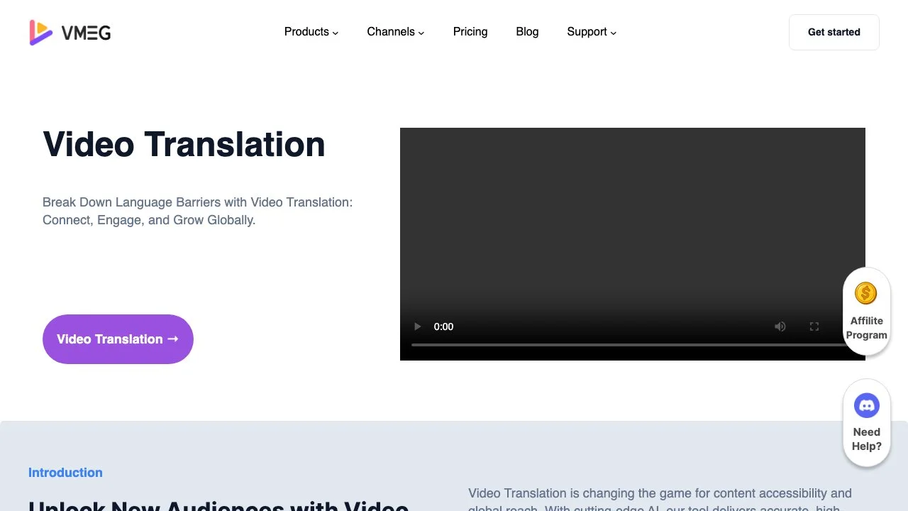 VMEG Video Translation: Break Language Barriers Effortlessly