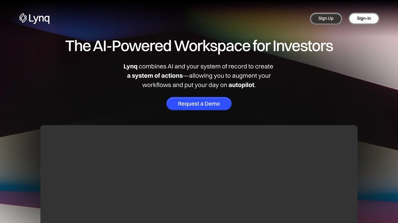 Lynq: Your AI-Powered Investment Workspace