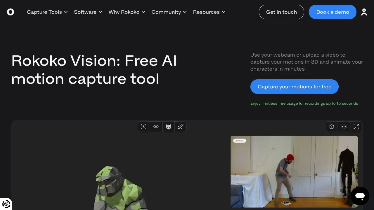 Rokoko Vision: Free AI Motion Capture Tool