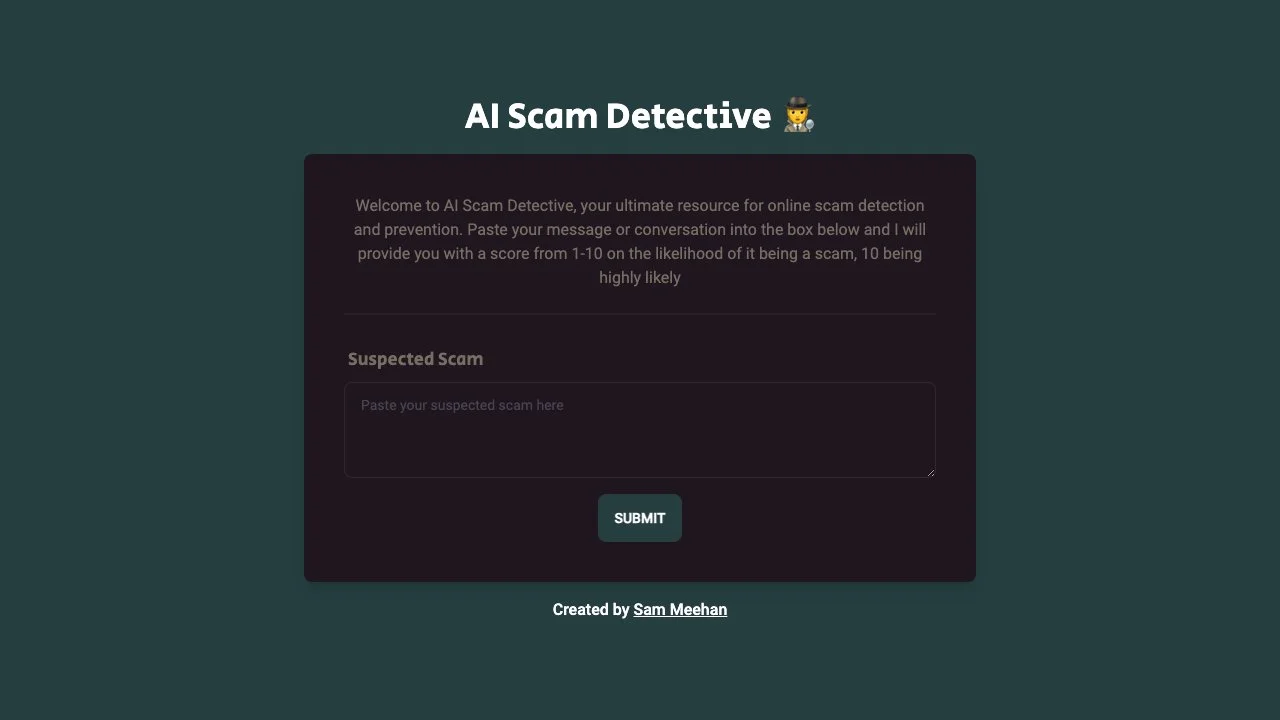 AI Scam Detective: Your Tool for Online Scam Detection