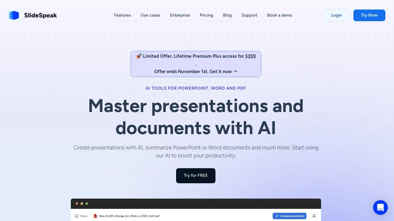 SlideSpeak: AI-Powered Presentation Creator for Everyone