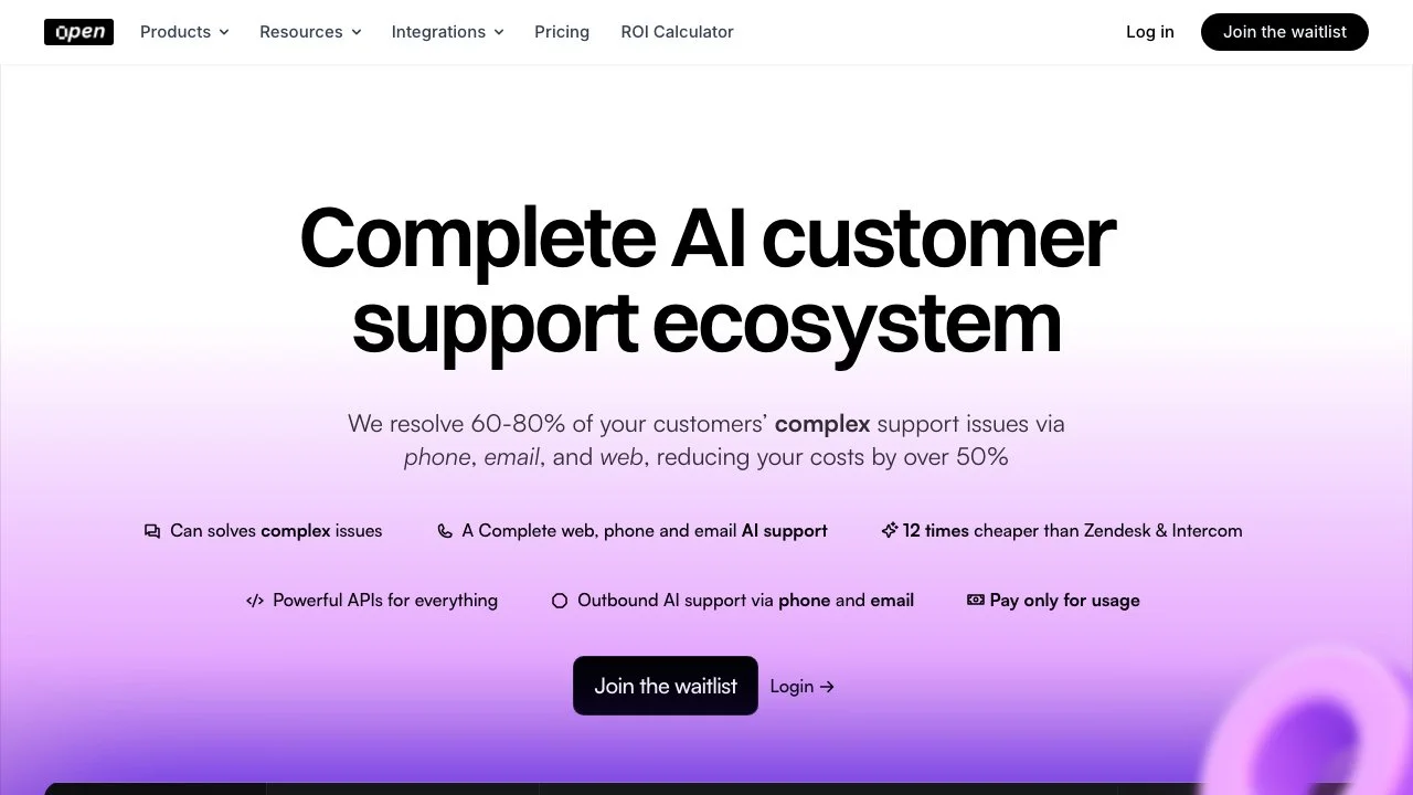 Open - Transforming Customer Support with AI