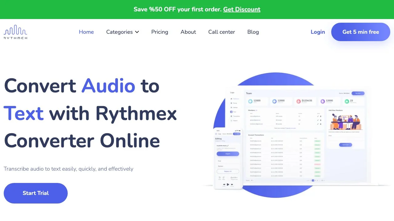 Convert Audio to Text with Rythmex Converter