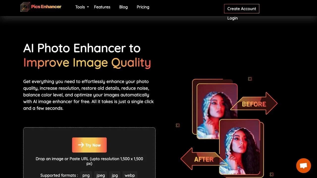 Elevate Your Images with Pics Enhancer - Free AI Tool