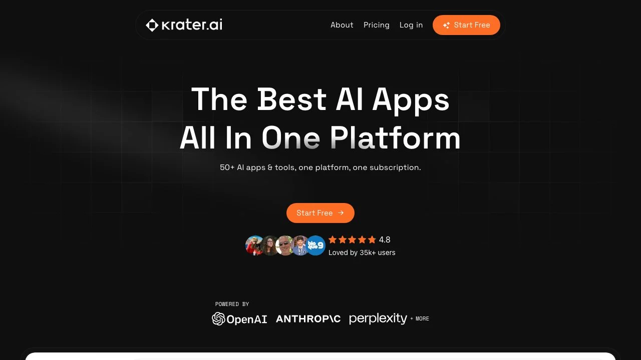 Krater.ai – The Ultimate AI SuperApp for Everyone