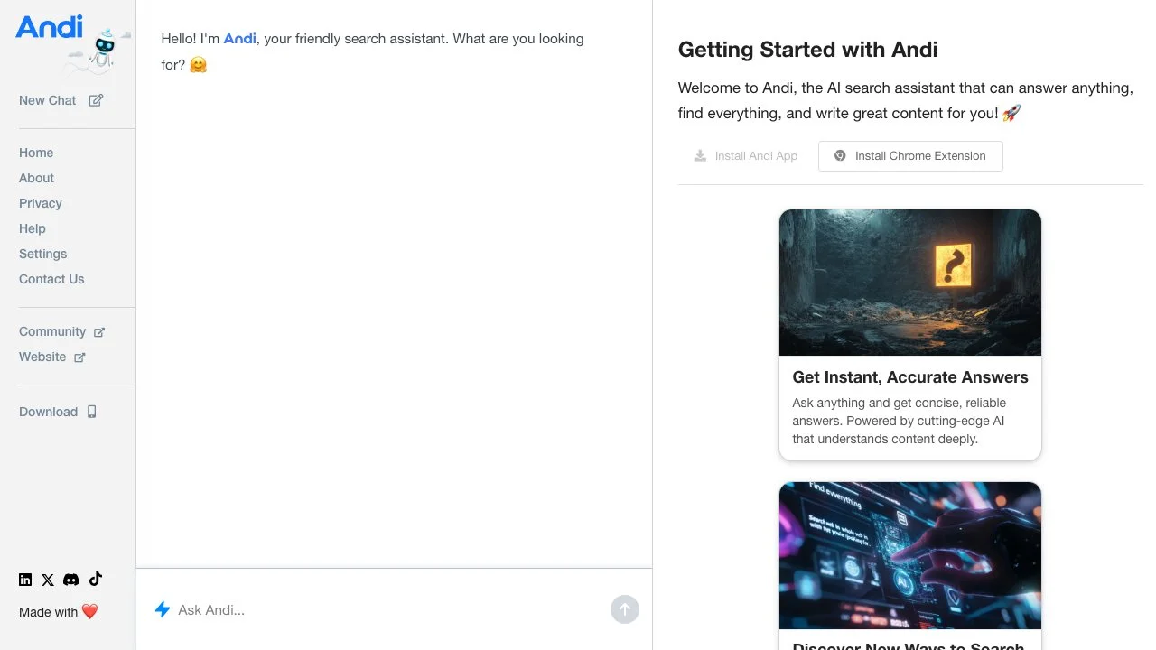 Andi - Your Next-Gen AI Search Assistant