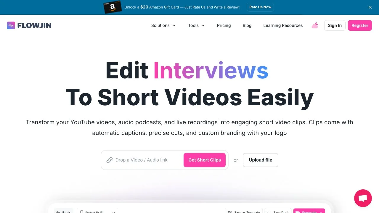 Transform Long Videos into Short Clips with Flowjin