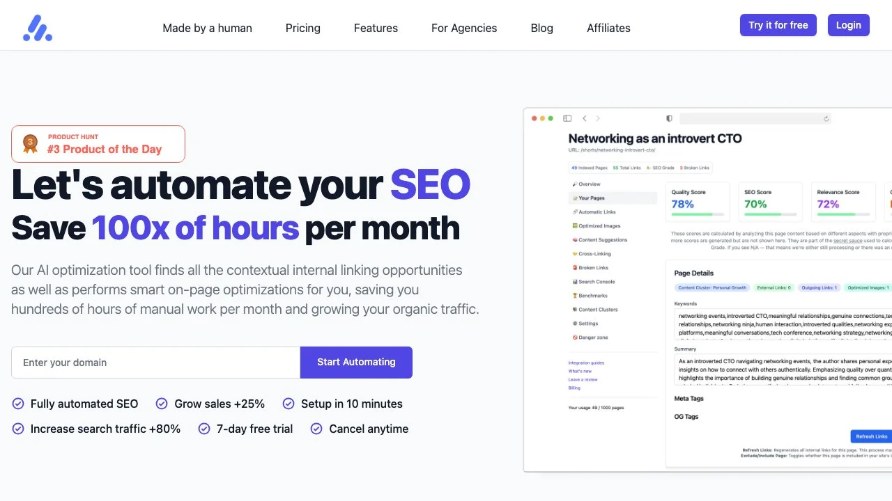 SEOJuice: Automate Your SEO with Internal Linking & Optimizations