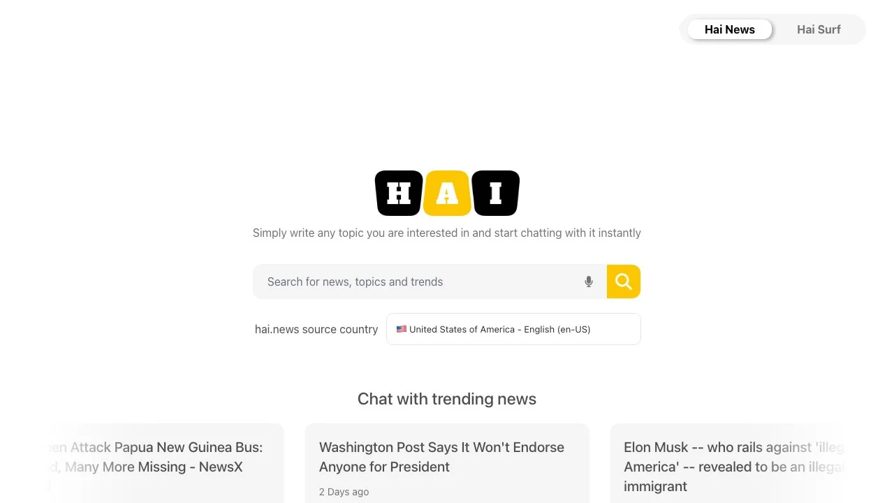 HAI News - Engage with Trending Topics Using AI