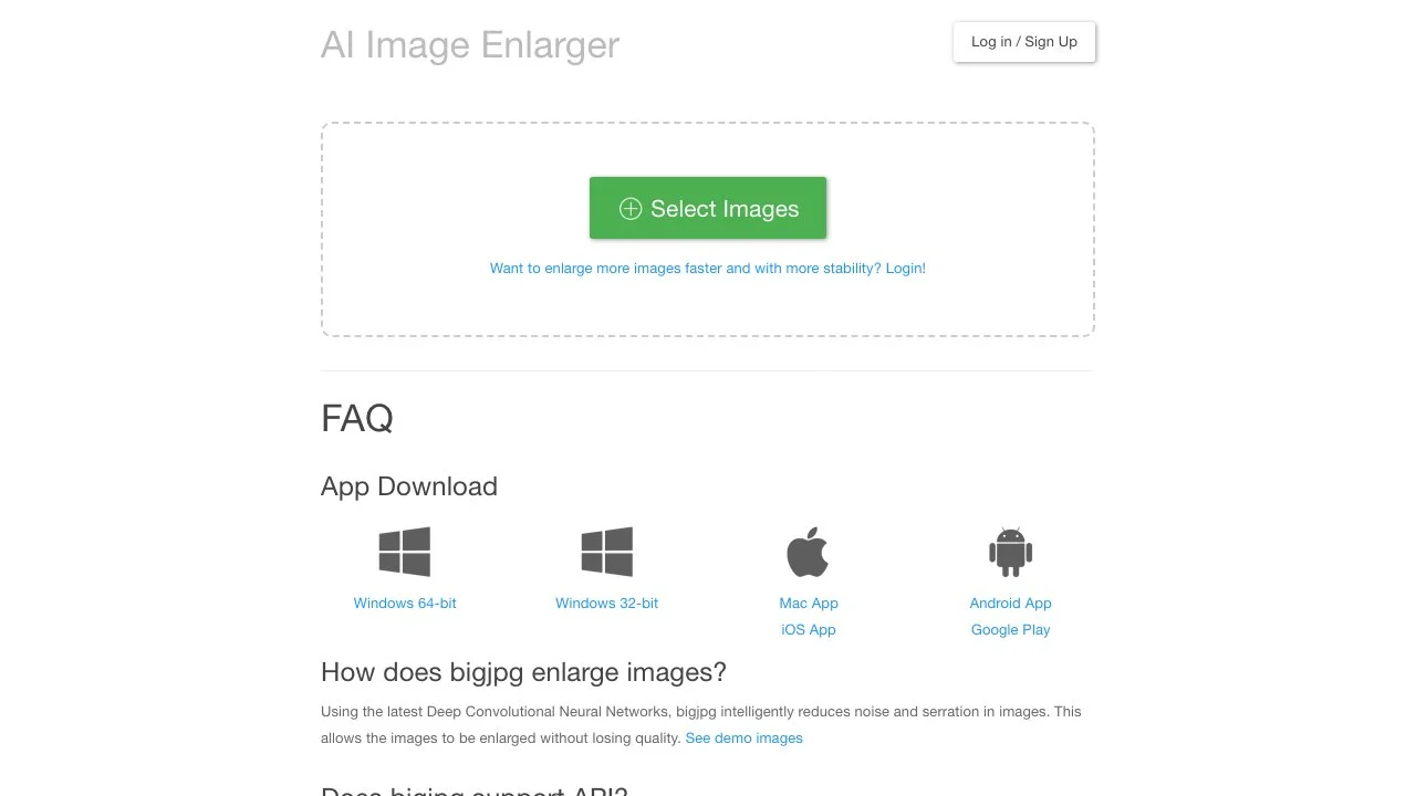 Bigjpg: AI Image Enlarger for High-Quality Upscaling