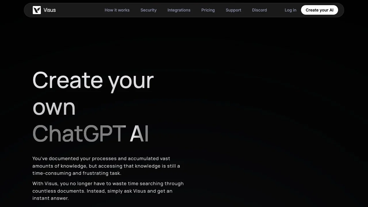 Visus - Create Your Own ChatGPT AI for Instant Answers