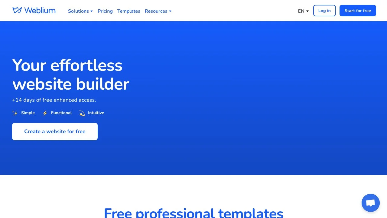 Tạo website miễn phí với Weblium - Công cụ tuyệt vời