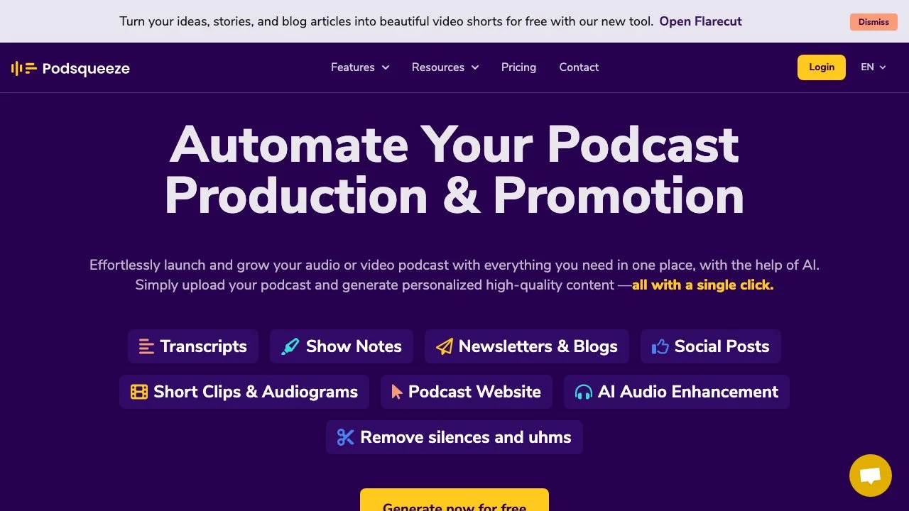 Podsqueeze: Effortlessly Automate Your Podcast Production