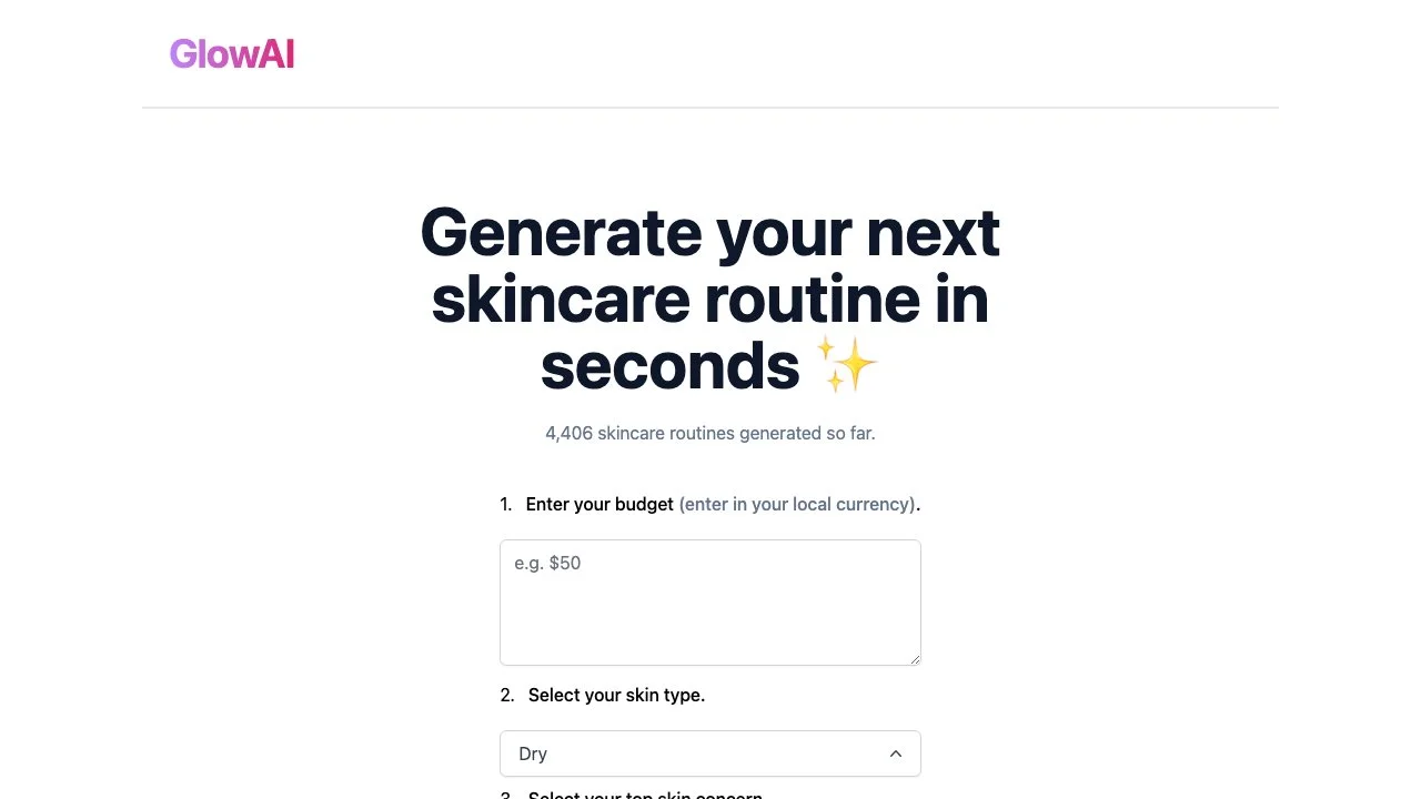 GlowAI: Personalized Skincare Routine Generator