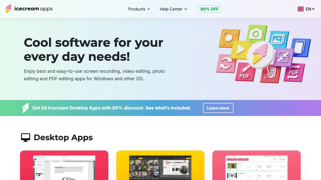 Explore Icecream Apps: 80% Off on Essential Software Tools