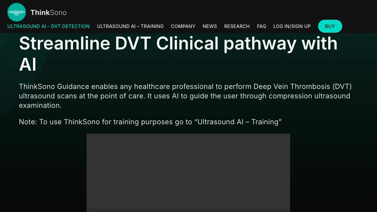 ThinkSono Guidance: AI-Powered DVT Detection Tool